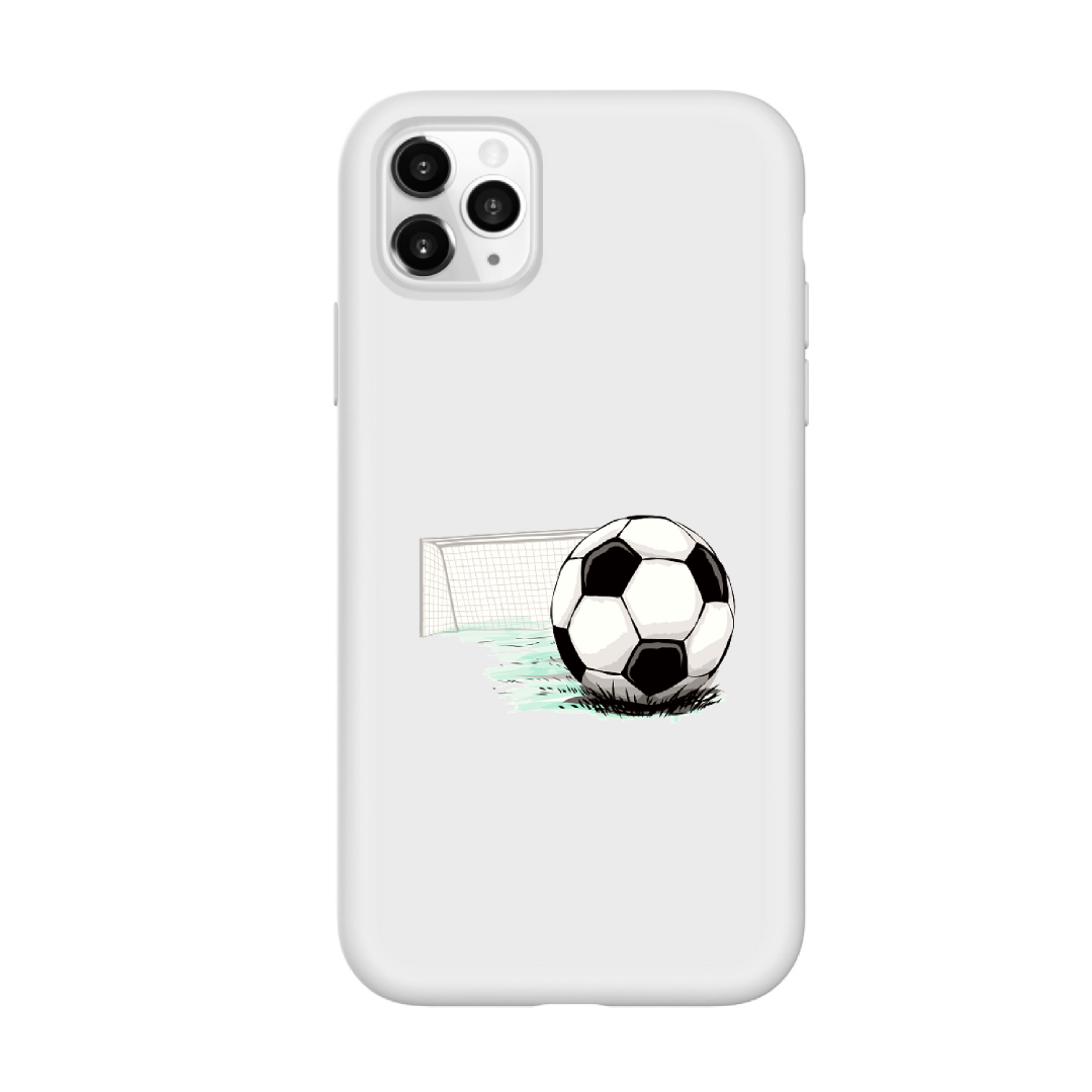 Apple Iphone 11 / 11 Pro / 11 Pro Wit siliconen hoesje - Voetbal - Apple - Nieuwetelefoonhoesjes.nl