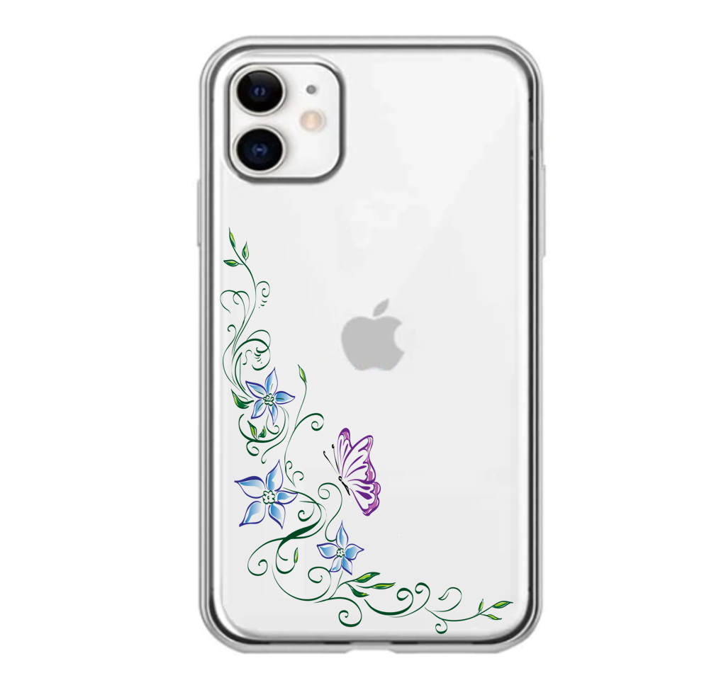 Overeenkomend hemel Gastvrijheid Siliconen hoesje Apple Iphone 11 / 11 Pro / 11 Pro Max transparant bloemen  vlinder - Apple - Nieuwetelefoonhoesjes.nl