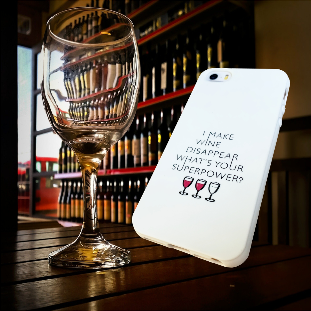 Induceren oriëntatie Dij Apple Iphone siliconen wijn hoesje - Wit - I make wine disappear whats your  superpower? - Apple - Nieuwetelefoonhoesjes.nl