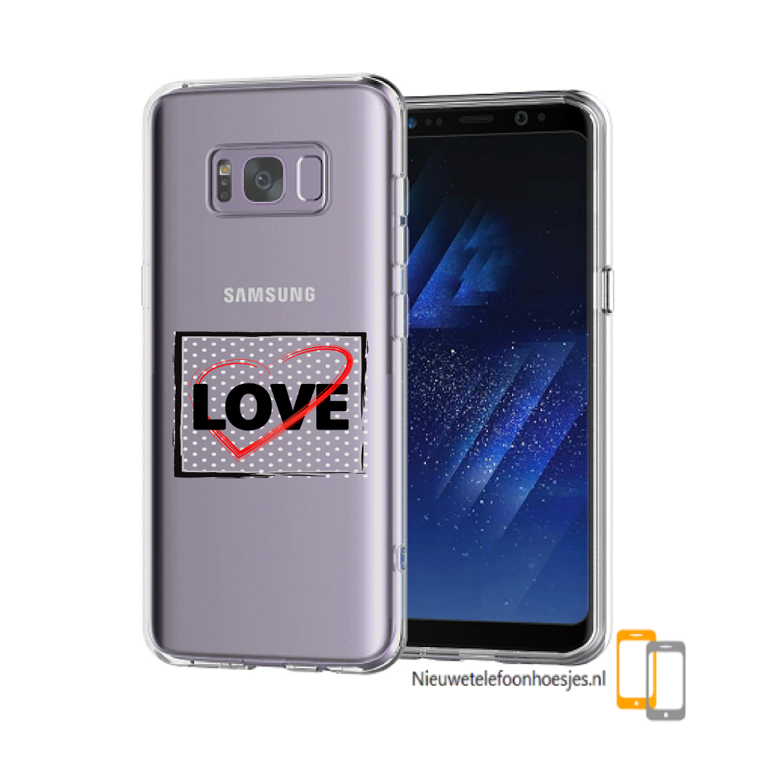 retort Modernisering Omgekeerde Siliconen hoesje Samsung Galaxy S8 / S8+ / S9 / S9+ / S10 / S10+ / S10E  transparant - Love - Samsung - Nieuwetelefoonhoesjes.nl