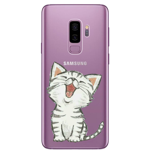 Samsung Galaxy S9 hoesje siliconen cover hoesje schattig katje - - Nieuwetelefoonhoesjes.nl